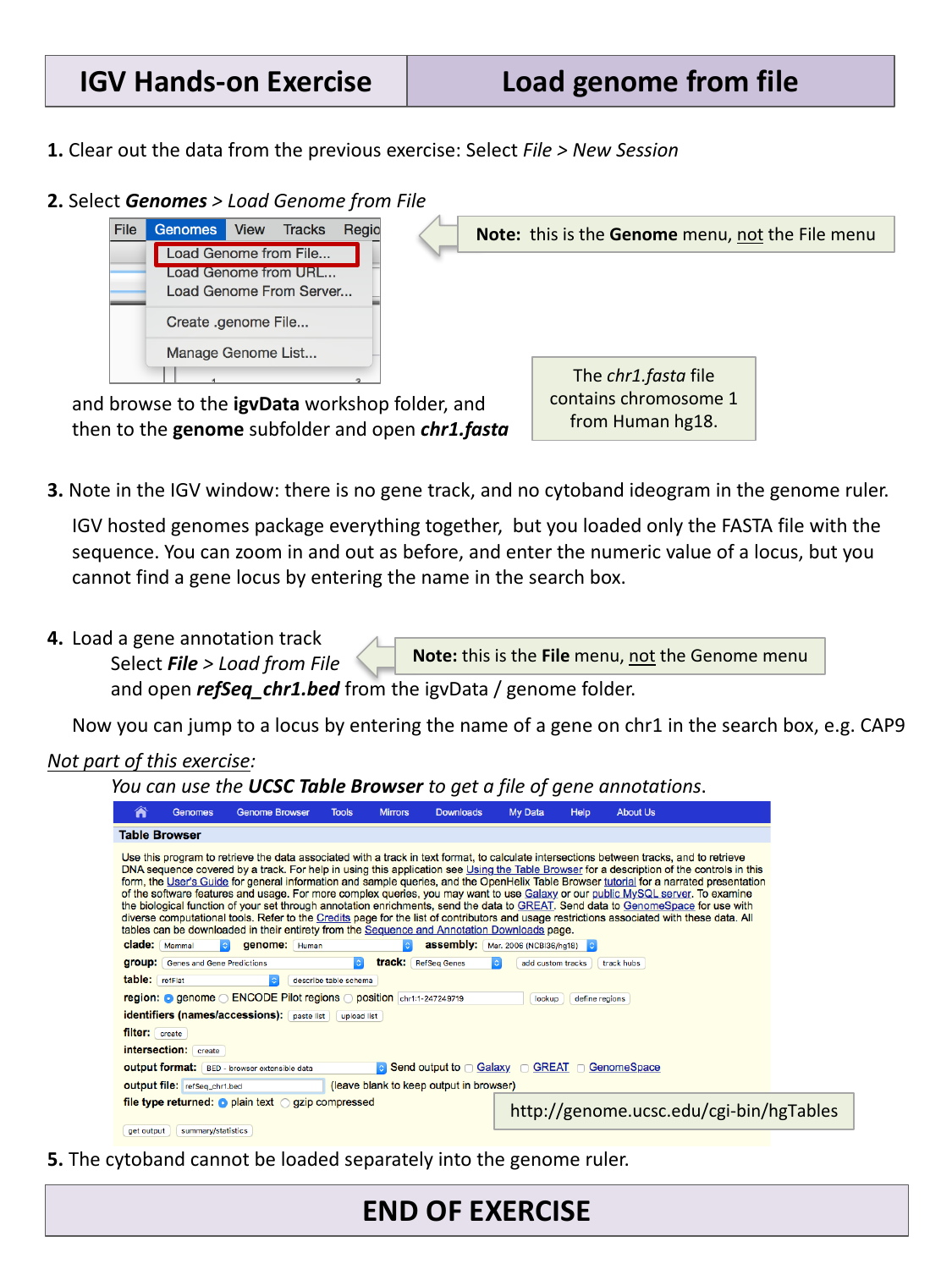 IGV Genomes > Load Genome from File dialog
